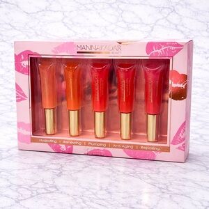Manna Kadar Lip Bouquet 5pc Lip Balm Set Hydrating Plumping NIB